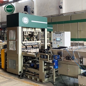 Eggs Machine Egg Carton Making Hghy Pulp Molding Automatic Chicken Eggs Packaging Boxes Crate Machine Stackable Equipment Line Egg Tray Carton Making Machine