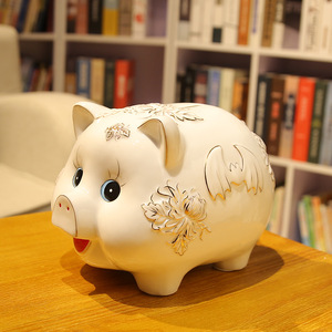 Hucha de unicornio hecha en forma de cerámica, con contador, hucha personalizada - Product Image 1