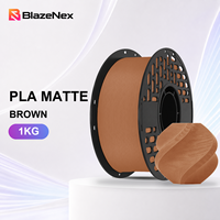 Filament PLA Mat BlazeNex 1,75 mm, détails fins, 1 kg, faible odeur, impression propre, résultats fiables, extrusion constante, imprimante 3D
