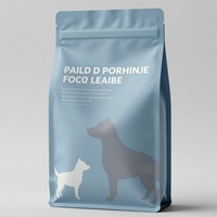 Pochette en plastique pour aliments pour animaux de compagnie, avec logo personnalisé, résistante à l'usure, anti-fuite, structure flexible, pour l'emballage de croquettes et biscuits secs, fournie par l'usine.