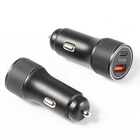 Chargeur de voiture USB HNT 48W, adaptateur USB QC3.0, alimentation rapide, chargeur de téléphone Type-C à 2 ports, compatible avec prise universelle