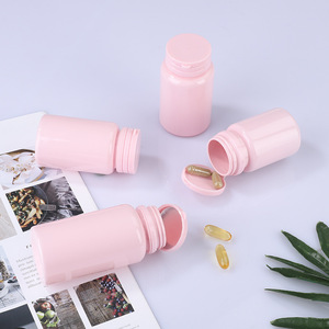ขวดพลาสติกแบบฉีกได้ขนาด 80 ซีซี-150 ซีซี สำหรับอาหารเสริมสุขภาพ, ขวดพลาสติก PET แบบแข็ง และบรรจุภัณฑ์สำหรับยา - Product Image 1
