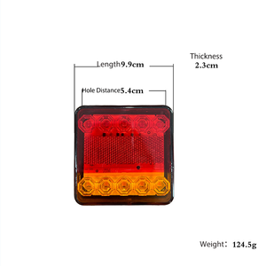 Sản Phẩm Mới 12 80V Phổ Điện Áp 12V 24V 10 LED Vuông Đuôi Ánh Sáng Cho Xe Tải Trailer Phanh Đèn Lần Lượt Tín Hiệu - Product Image 4
