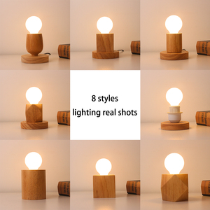 LED bảng ánh sáng đứng bảng đèn căn cứ LED bảng đèn E27 rắn gỗ đèn chủ nodic thiết kế lớn sang trọng tầng giường bên - Product Image 6