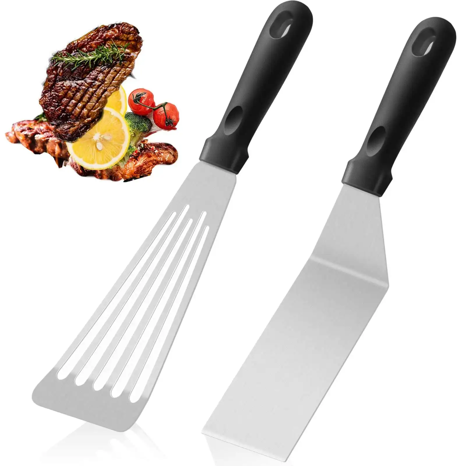 2023 रसोई के बर्तन Bbq ग्रिल BBQ के लिए रंग फ्राइड स्टेक फावड़ा स्टेनलेस स्टील मछली रंग