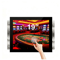 Nouvel écran tactile infrarouge 19 pouces pour borne d'arcade, distributeur automatique, KTV, borne de divertissement, format 4:3 1280x1024, affichage à cadre ouvert DVI USB VGA, noir