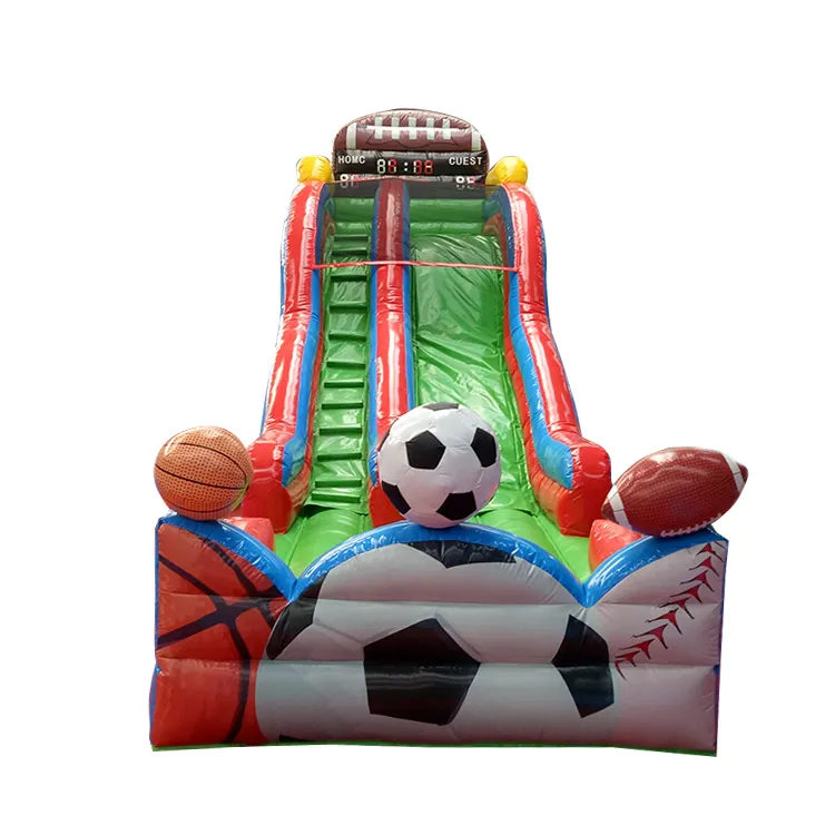 Baloncesto deporte juegos de piscina de agua china tobogán inflable de diapositivas para los niños