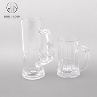 Offre Spéciale grande taille gravée diamant fond Transparent bière verre tasse belge Lager bière tasses