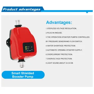 Pompe de surpression automatique intelligente à aimant permanent blindée 55W 0,07HP - Product Image 2