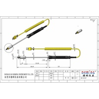 Quick Response Thermocouple Stainless Steel Probe Water Resistant Thermocouple for High Temperature Metal Detection