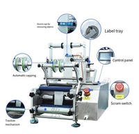 Machine d'étiquetage semi-automatique de bureau pour bouteilles rondes avec PLC, idéale pour les petites entreprises, pour étiquettes de pots et de boîtes, équipement industriel