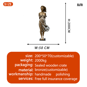 Escultura <span class=keywords><strong>de</strong></span> estatua femenina <span class=keywords><strong>de</strong></span> mujer humana personalizada <span class=keywords><strong>de</strong></span> tamaño real <span class=keywords><strong>de</strong></span> bronce para decoración <span class=keywords><strong>de</strong></span> parque al aire libre - Product Image 3