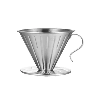 Pour Over cà phê dripper thép không gỉ tái sử dụng nhỏ giọt nón cà phê Lọc di động Pour-Over cà phê Maker