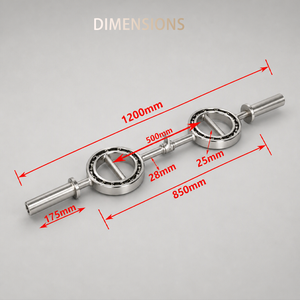 Barre de musculation pour lunettes de vue, poignée rotative <span class=keywords><strong>à</strong></span> 360 degrés en acier chromé avec manchons et boucle pour machine <span class=keywords><strong>à</strong></span> câble, entraînement de force - Product Image 2