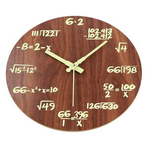 Orologio da Parete Nordico in Legno da 12 Pollici con Formule Scientifiche e Matematiche, Orologi Creativi Personalizzabili con Numeri Luminosi - Product Image 3