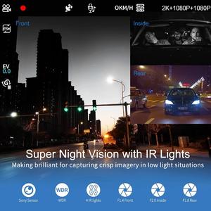 Nhà Máy Trực Tiếp OEM <span class=keywords><strong>ODM</strong></span> Đặt Hàng Dash <span class=keywords><strong>Cam</strong></span> 3 Kênh Xe Máy Ảnh 2 Inch Wifi GPS Tầm Nhìn Ban Đêm Bãi Đậu Xe Màn Hình 3 Sony Ống Kính 4K Dash <span class=keywords><strong>Cam</strong></span> - Product Image 2