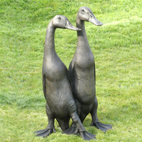 Décoration de jardin extérieure moderne en bronze sur mesure grandeur nature, technique de moulage 3D en laiton plaqué, cadeau personnalisé