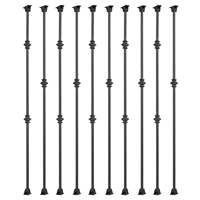 Balustres d'escalier en fer forgé noir mat au design moderne, types de garde-corps en verre de Chine, balustrades et rampes élégantes