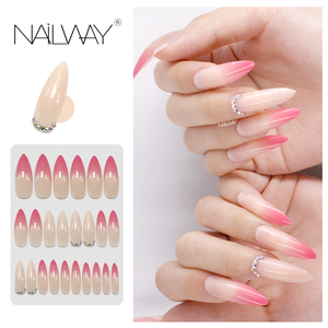 <span class=keywords><strong>Faux</strong></span> <span class=keywords><strong>ongles</strong></span> pointus à pression pour manucure, art de décorer les <span class=keywords><strong>ongles</strong></span>, couleur rose ombré, accessoire de luxe, bijoux, 24/<span class=keywords><strong>2021</strong></span> - Product Image 3