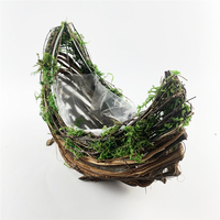 Pots de fleurs de jardin faits à la main écologiques pour plantes succulentes pots de plantation pour l'extérieur avec doublure en plastique