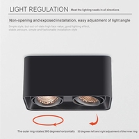 Miboxer — spot lumineux LED carré, lampe à double tête réglable, montage en Surface, ampoule GU10