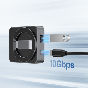 ฮับ USB-C 6-in-1 ยี่ห้อ Colorii พร้อมพอร์ต <span class=keywords><strong>HDMI</strong></span> <span class=keywords><strong>4K</strong></span> 60Hz, พอร์ต PD 100W, พอร์ต USB-A/C ความเร็ว 10Gbps และช่องอ่านการ์ด SD/TF แบบคู่ UHS-II สำหรับ MacBook, iPad, Windows - Product Image 2