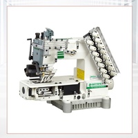 Machine à coudre industrielle Lingrui New VC008 à cylindre, multi-aiguilles, pour rubans, avec coupe-fil automatique et surjeteuse