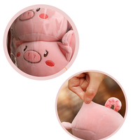 Sac d'oreiller en peluche avec imprimé de jouets alimentaires créatifs, avec petits jouets, cochon, chat, chien, offre spéciale