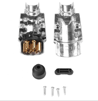 Connecteur circulaire 7 broches/places pour remorque, contact plaqué laiton, adaptateur de prise de remorque électronique pour camions, VR, voitures, bateaux, tracteurs