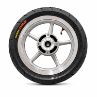Roue Supermoto KABIN Chrome 12 pouces, pneu Kenda 90/90-12, jante Yozma Tuttio, accessoires pour moto Sur Ron E-Dirt Bike