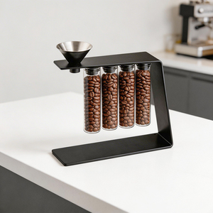 Kitchen Coffee Bean Storage Container Magnetic Single Dose Absorbing Transparent Glass Rack Coffee Bean Dispensing Tube - Product Image 4