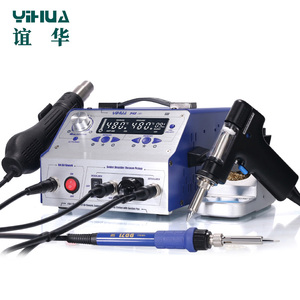 Station de soudage intelligente 4-en-1 YIHUA 948-II : Pistolet <span class=keywords><strong>à</strong></span> air chaud, fer <span class=keywords><strong>à</strong></span> <span class=keywords><strong>souder</strong></span>, stylo <span class=keywords><strong>à</strong></span> aspiration et station de dessoudage - Product Image 3