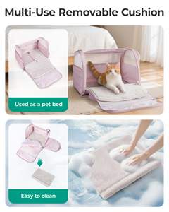 Kedi taşıyıcı: yumuşak-evcil hayvan taşıma çantası küçük orta kediler köpekler için köpek kapitone katlanabilir kabarık seyahat çantası <span class=keywords><strong>20</strong></span> <span class=keywords><strong>Lbs</strong></span> kadar - Product Image 3