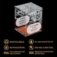 Boîte d'emballage extérieure rectangulaire en PET faite à la main, personnalisable, recyclable, magnifique, pour café, bonbons, présentoir en plastique transparent, artisanat