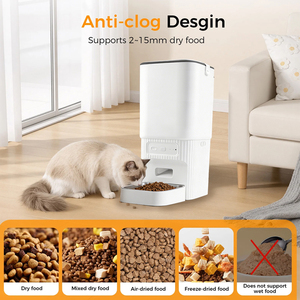 เครื่องให้อาหารสัตว์เลี้ยงอัตโนมัติ OEM 4L 7L Tuya Wifi พร้อมตัวตั้งเวลา สำหรับแมว <span class=keywords><strong>สุนัข</strong></span>  ทำความสะอาดง่าย - Product Image 3