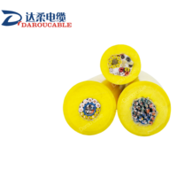 Cable híbrido de flotación cero para ROV submarino con potencia de 2 núcleos y cables de señal de par trenzado de 4 núcleos Material conductor de cobre