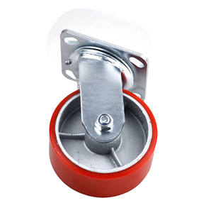 Fonte da fábrica produtos 5X2 Giratória Mudo Duplo rolamento de esferas pesados núcleo de ferro da roda de poliuretano - Product Image 4