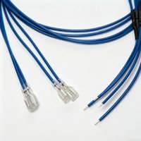 Harness Kabel Multi-Cabang Berinsulasi PVC Biru Kustom dengan Terminal Spade untuk Pendingin Komersial & Peralatan Industri