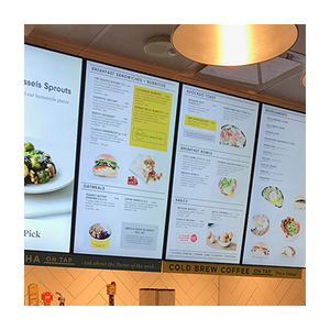 LED snap frame advertise light box restaurant advertising wall mount display crystal menu board
