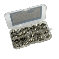 Lot de 100 fusibles en verre à action rapide 5x20mm, kit assorti 0.2A 0.5A 1A 2A 3A 5A 8A 10A 15A 20A, ensemble de fusibles électriques mixtes