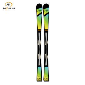 Skis tout-terrain personnalisés OEM avec graphiques, vente en gros de skis alpins pour adultes avec bottes et fixations, noyau en bois, ensemble de <span class=keywords><strong>ski</strong></span> de descente pour débutants - Product Image 1