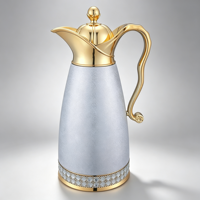 Carafe isotherme durable à double paroi en verre électroplaqué pour les pèlerins du Hajj
