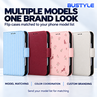 Étui de téléphone à clapet personnalisé imprimé pour iPhone Duo 18, plusieurs modèles de téléphones, logo en relief, OEM, vente en gros, personnalisation de la marque en usine