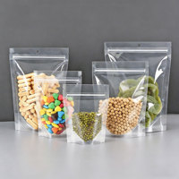 Sachet Doypack Transparent en Plastique avec Fermeture Éclair Refermable pour Aliments pour Animaux, Gelée, Salade