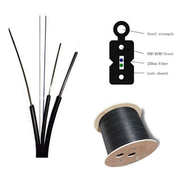 Wooden Drum 1km 2km 1/2/4core Indoor Drop Cable Self-Support Copper Solid Conductor Singlemode FTTH Optic Fiber Gyxty LSZH