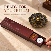 Bâtons d'encens naturels en bois d'agar et bois de santal 21 cm, faits à la main, biologiques, pour aromathérapie, yoga, parfum d'intérieur, vente en gros, marque privée, OEM