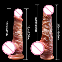 Gode en Silicone liquide brun pénis artificiel gode réaliste jouet sexuel pour femme vibrateur en Silicone de poussée à distance réaliste