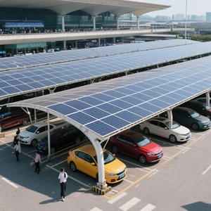 Cochera Fotovoltaica, Techo Solar para Estacionamiento, Estructura de Aleación de Aluminio, Tratamiento de Superficie Anodizado - Product Image 1