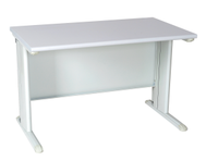 Bureau de travail moderne en acier pour une seule personne, table d'écriture et d'étude informatique, bureau spacieux, structure robuste