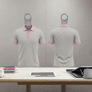 High Quality 270 GSM Heavy Fabric Spandex/Polyester Embroidered Golf <b>Polo</b> Shirt Solid Color Drop Shoulder Anti-Pilling Short - Product Image 3
